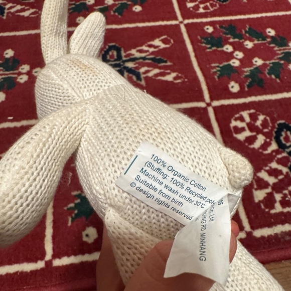 Organic baby bunny rattle - Picture 3 of 4